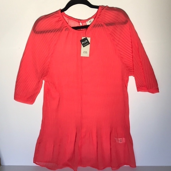 ASOS curve River Island plisse blouse 16 - Picture 5 of 6